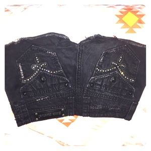 Black rock revivals with rhinestones